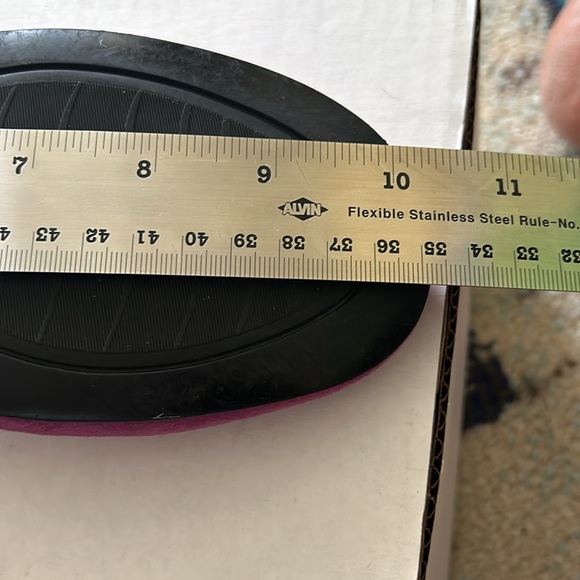 Style & Co Suede Leather Ballet Flat Slip On Shoe w Purple Bow Women 9 Magenta - Picture 10 of 11